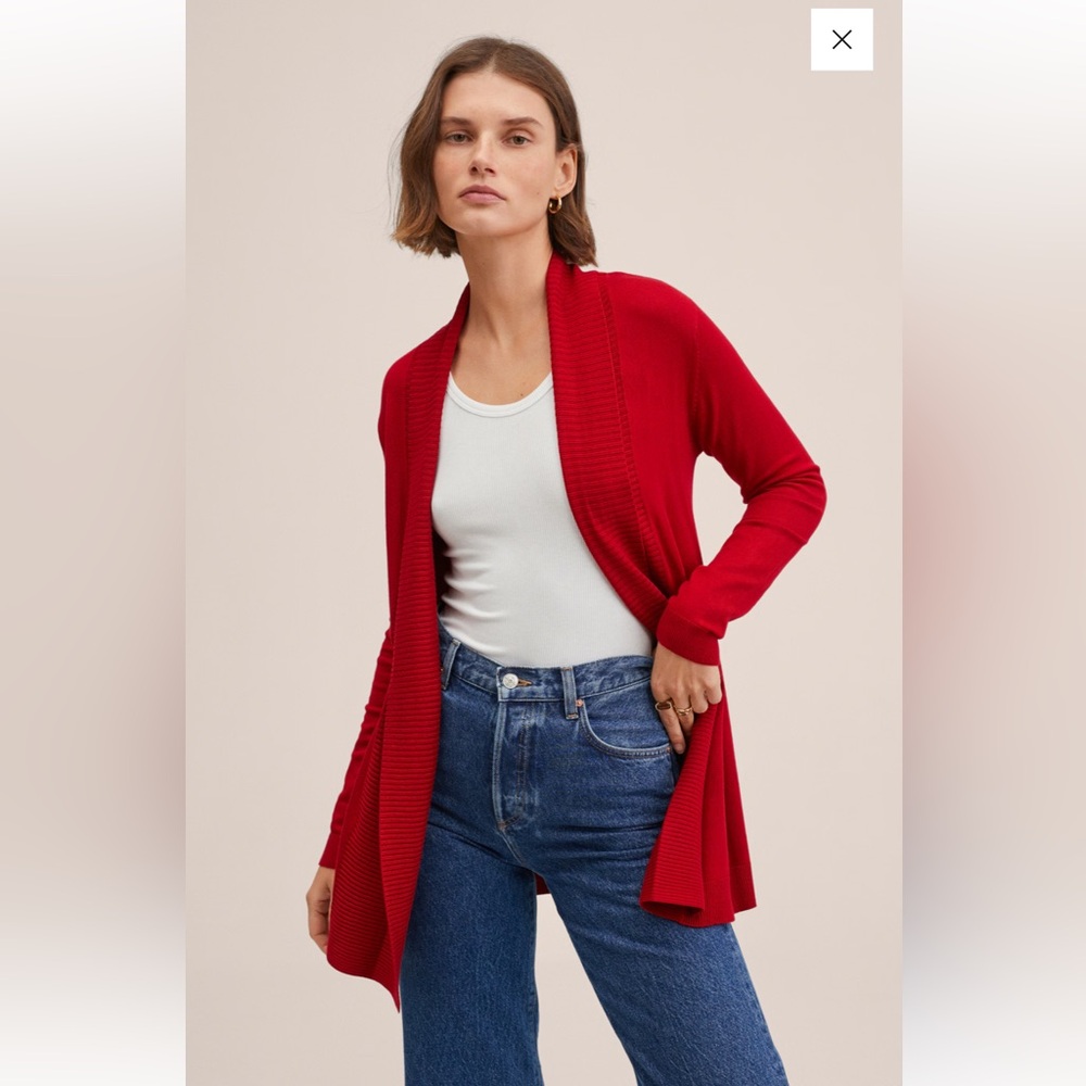 Mango shawl fine knit cardigan